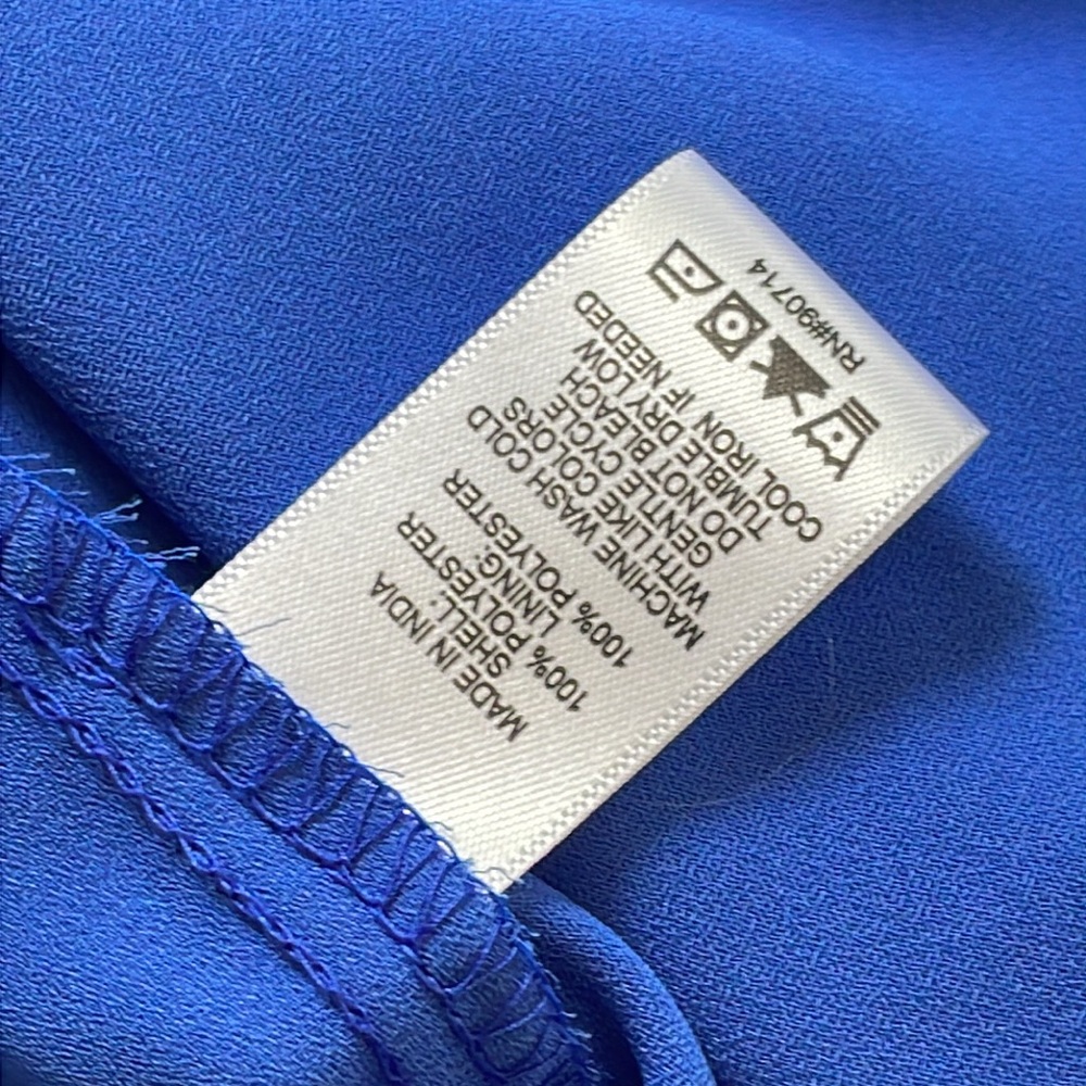 1. State Blue Ruffled Off-Shoulder dress size medium Classy Cocktail - Picture 8 of 8